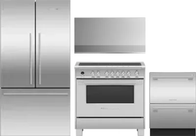 4 Piece Package Includes Refrigerator, Range, Hood And Dishwasher